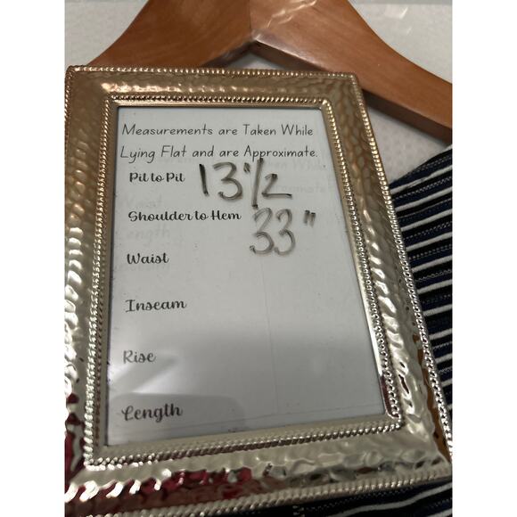 Banana Republic Navy White Striped Sleeveless Fit & Flare Zipper Dress 00P - Picture 10 of 11